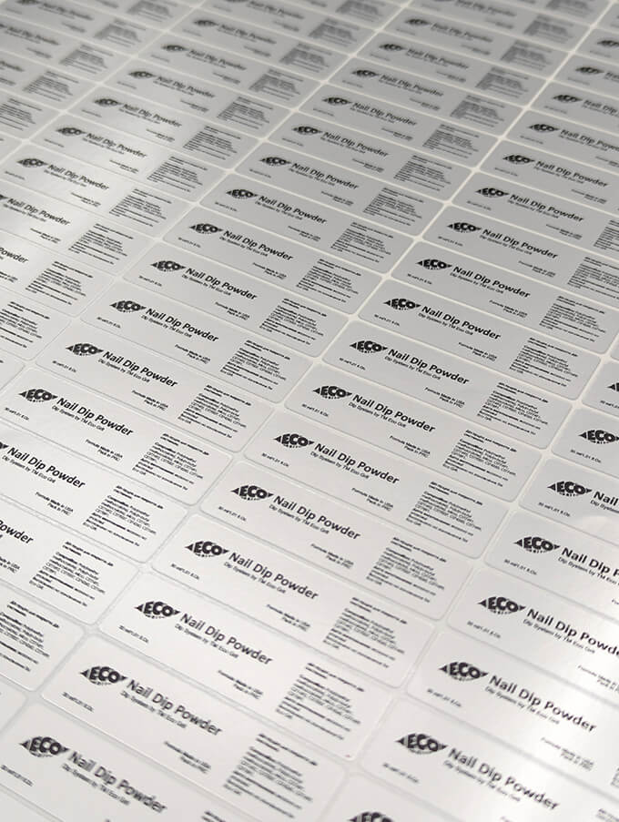 Друк наліпок на плівках хром